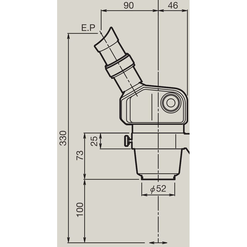 Nikon Microscópio estéreo zoom SMZ460, bino, 0.7x-3x, 60°, FN21, L.D.100mm, suporte para um braço