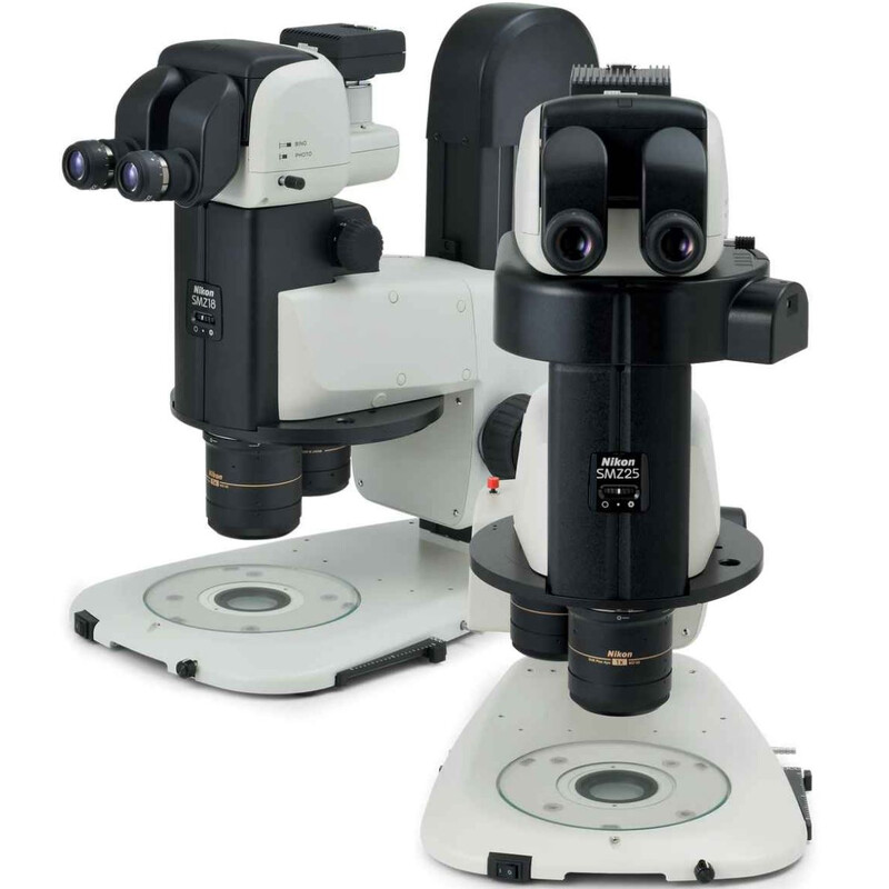 Nikon Microscópio estéreo zoom SMZ18, trino, 0.75x-13.5x, Plano APO1x, L.D.60mm, P-PS32