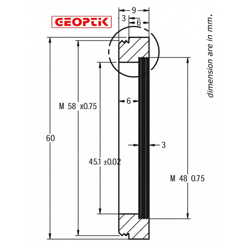 Geoptik Adapter Adaptadores 50.8mm/M58