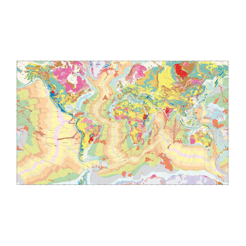 UKGE Mapa mundial Geological Map of the World 118cm x 98cm