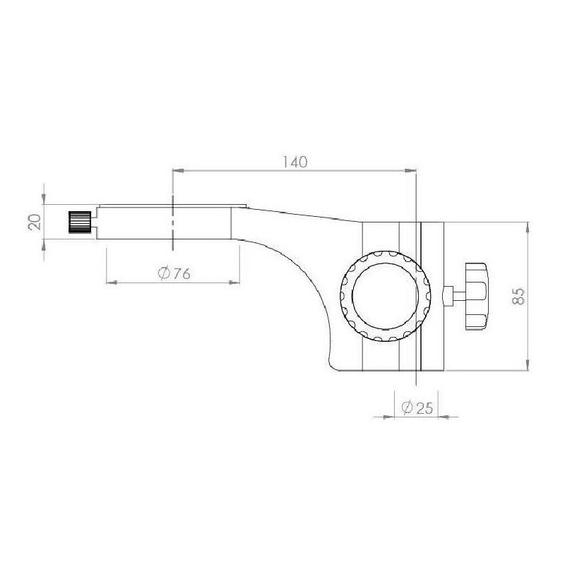 Kern Microscópio estéreo zoom OZM 913, trino, 7x-45x, HSWF 10x23 mm, Tripé, braço único (515 mm x 614 mm) com tampo de mesa, Anel de luz LED 4,5 W