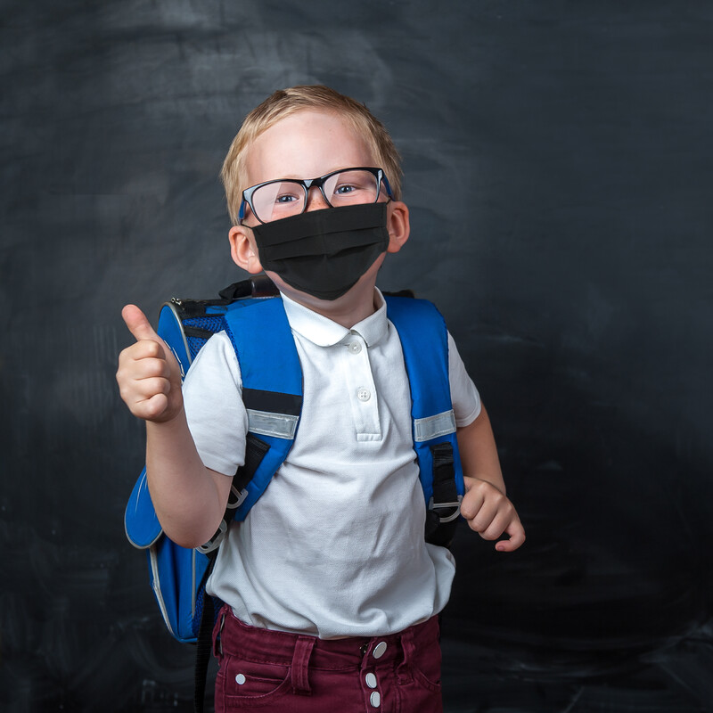 Masketo Máscara facial preta para criança em poliéster
