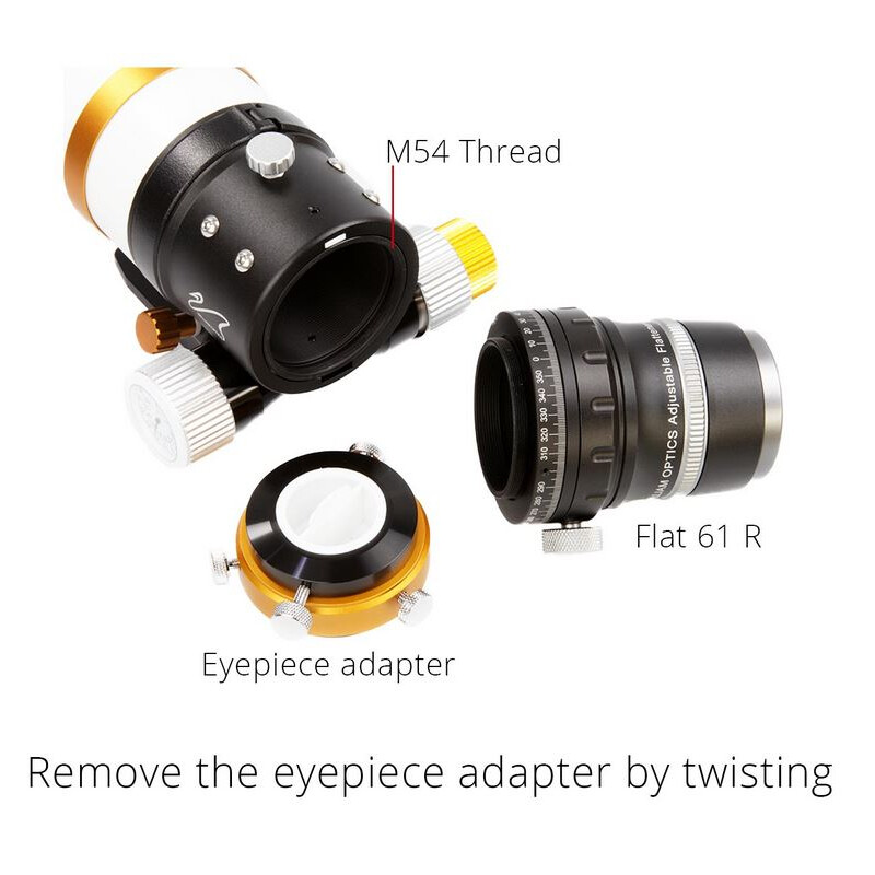 William Optics Flattener ajustável Reducer Flat61R para ZenithStar 61