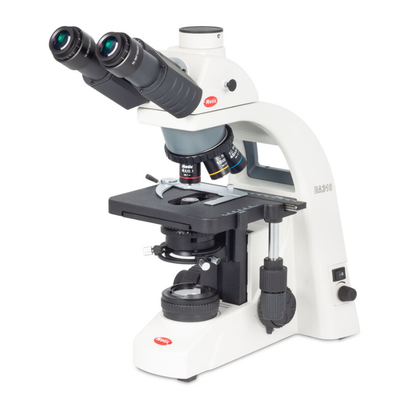 Motic Microscópio BA310, LED, 40x-400x (sem 100x), trino