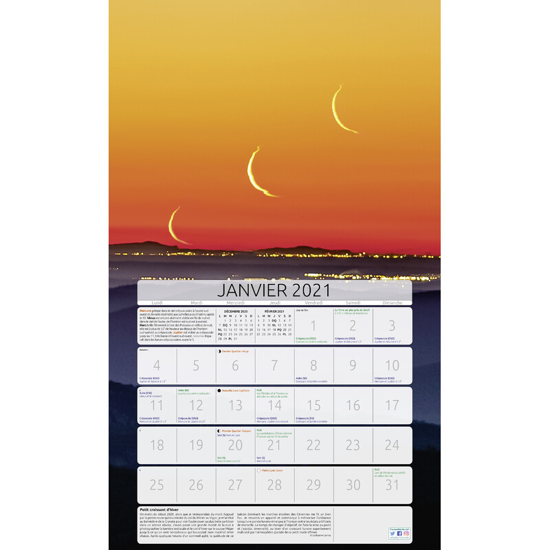 Amds édition  Calendário Astronomique 2021