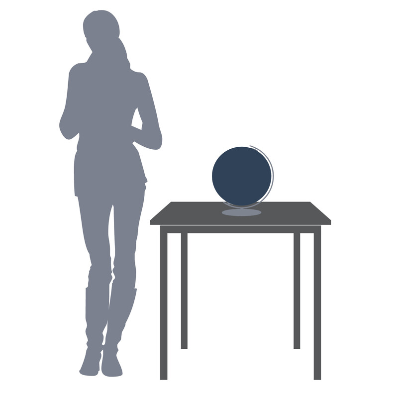 Columbus Globo Duo 30cm OID base de couro nubuck preto