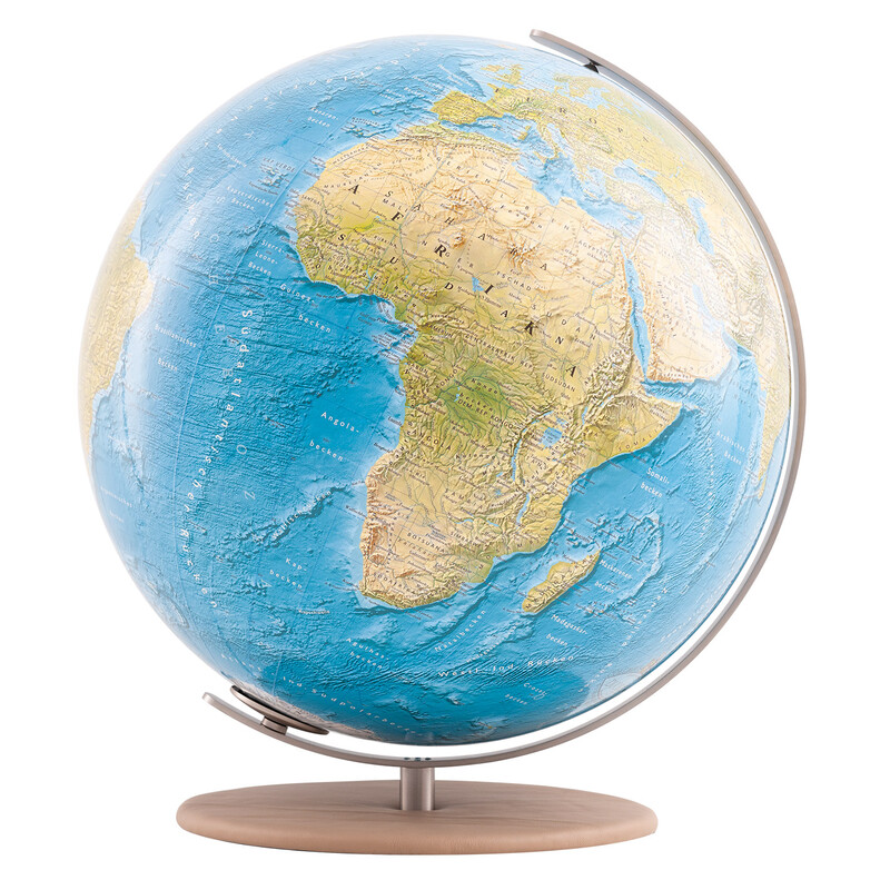 Columbus Globo Duorama 40cm em pele lisa camel