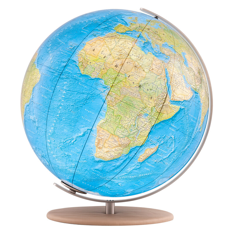 Columbus Globo Duorama 40cm em pele lisa camel