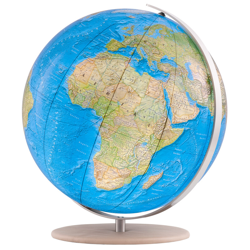 Columbus Globo Duorama 40cm em pele lisa camel