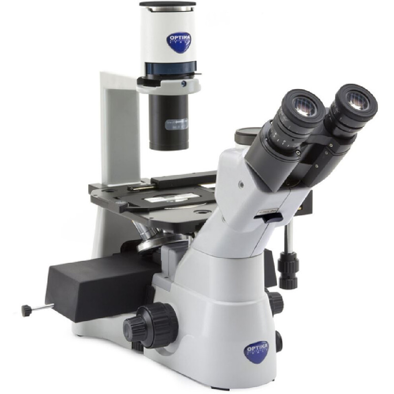 Optika Microscópio invertido IM-3LD4, trino, IOS U-PLAN F, LED-FLUO, LWD, 400x, 4 ranhuras para filtros vazias