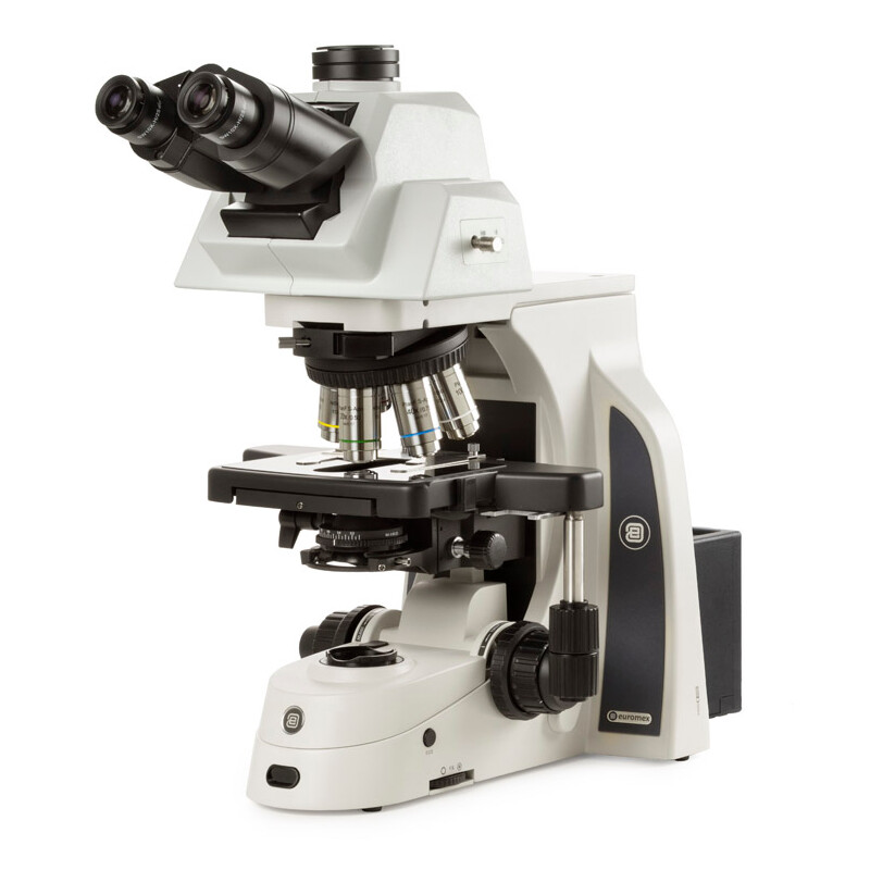 Euromex Microscópio Delphi-X, DX.2158-APLi, trino, 40x - 1000x, Plan semi-apochromat., mit ergonom. Kopf u.100W Halogen-Beleuchtung