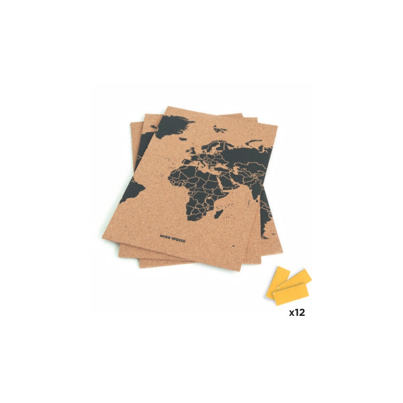 Miss Wood Mapa Puzzle M - Preto