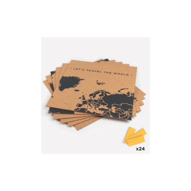 Miss Wood Mapa mundial Puzzle Map XL - Preto