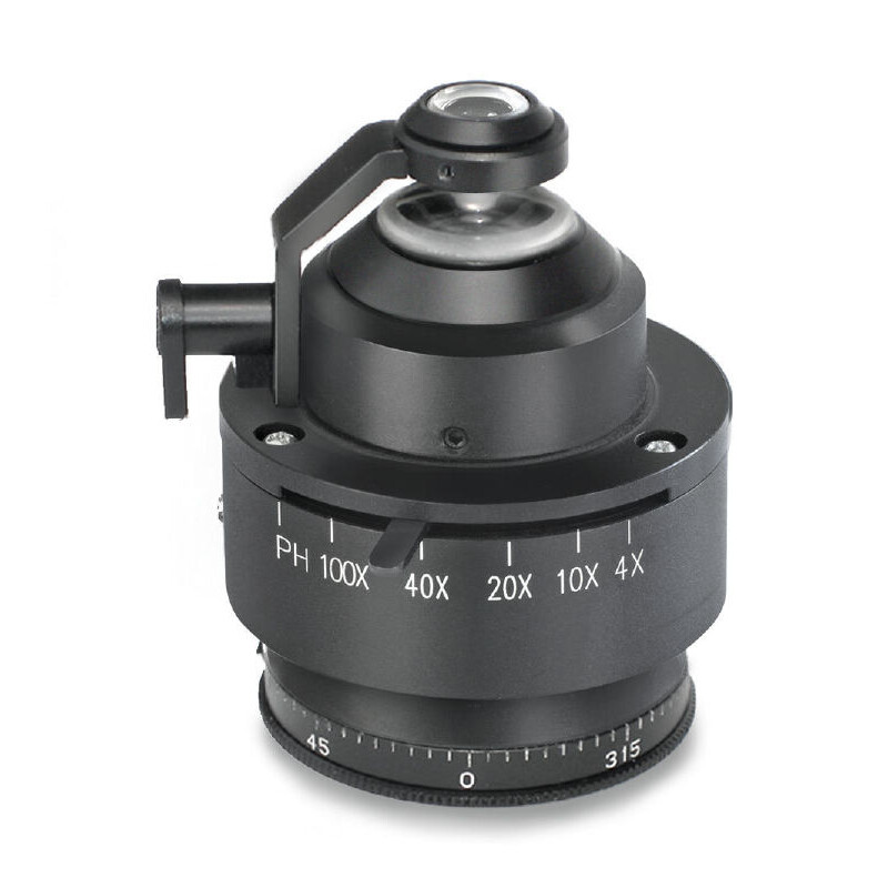 Kern Microscópio OPO 185, POL, trino, plano de infravermelhos, 40x-600x, luz incidente/reflectida, HAL, 100W