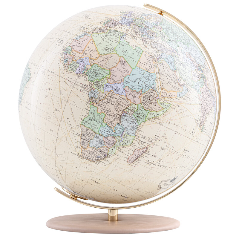 Columbus Globo Royal 40 cm em pele lisa camel