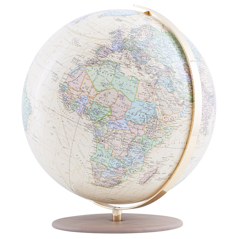 Columbus Globo Royal 40 cm em pele lisa camel