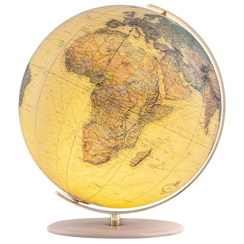 Columbus Globo Royal 40 cm em pele lisa camel