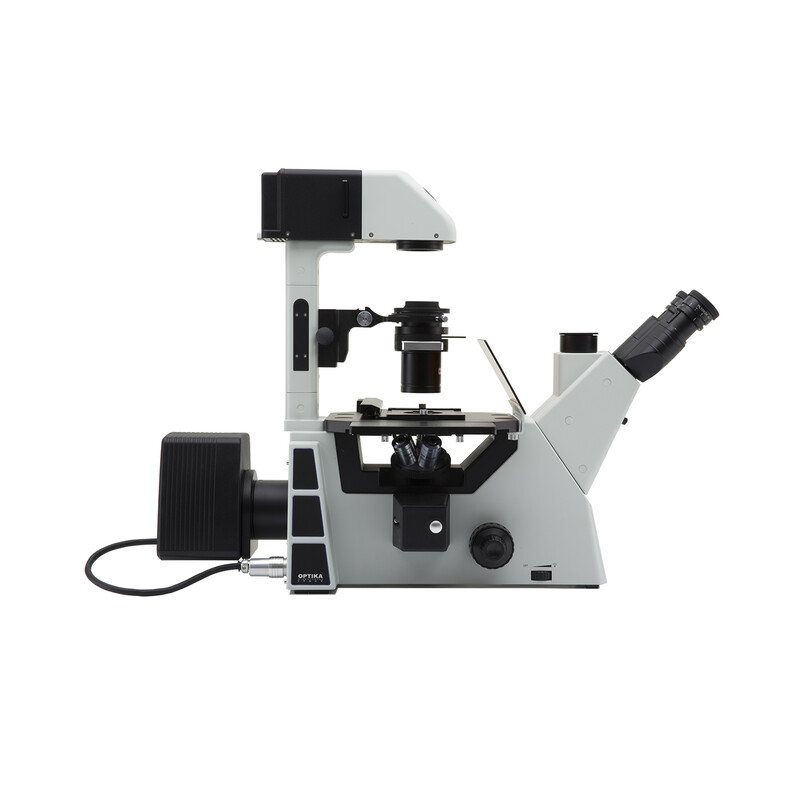 Optika Microscópio IM-5FLD-EU, trino, invertido, FL-LED, sem objectivas, UE