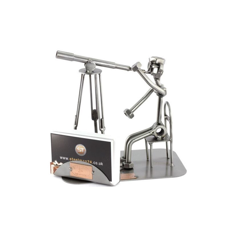 Steelman24 Refrator com figura de parafuso e suporte para cartão de visita