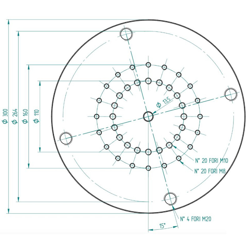 PrimaLuceLab Adaptadores C120/EQ8 e EQ8-R
