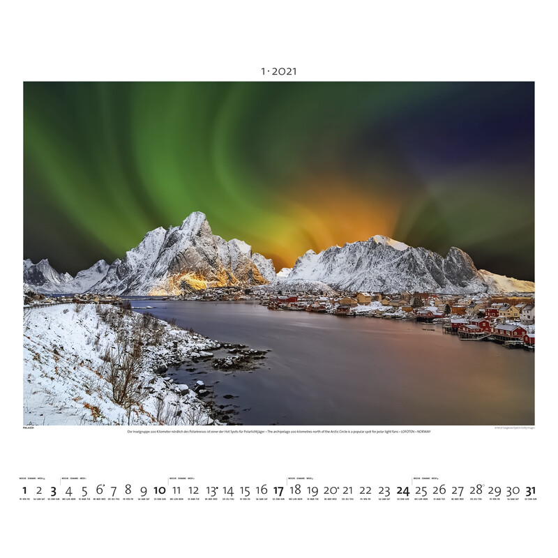 Palazzi Verlag Calendário Luzes do Norte 2021
