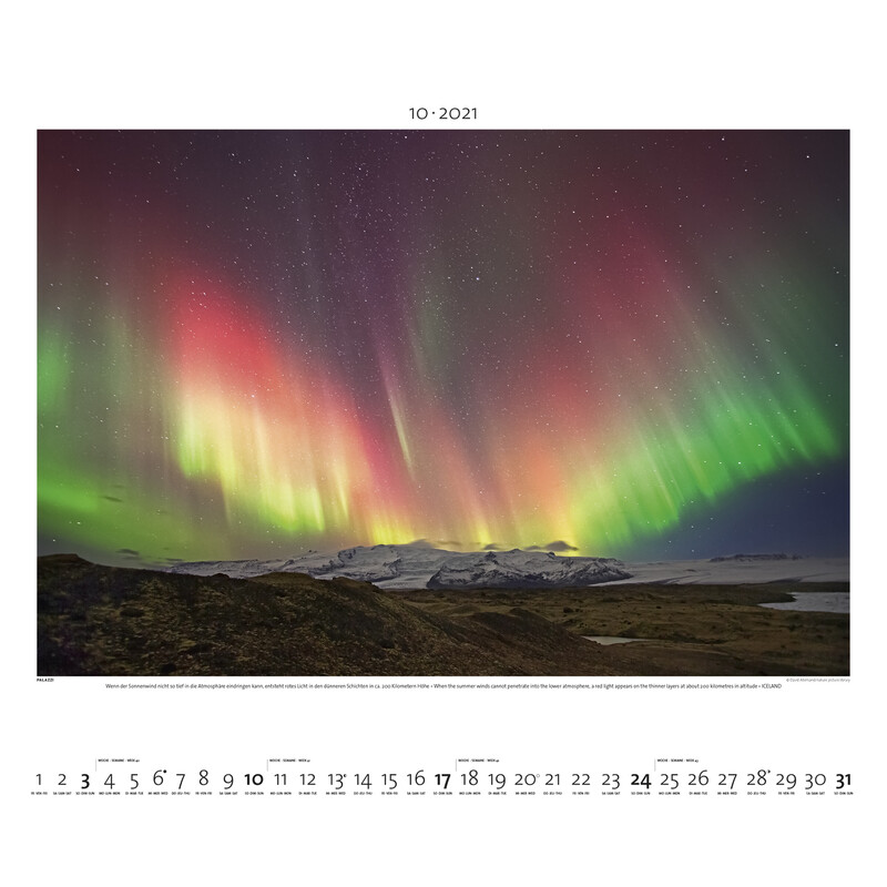 Palazzi Verlag Calendário Luzes do Norte 2021