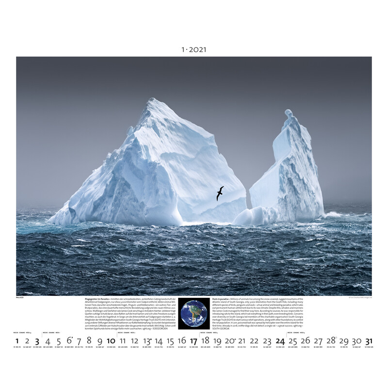 Palazzi Verlag Calendário Planet Erde 2021