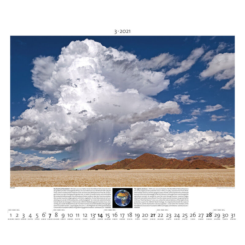 Palazzi Verlag Calendário Planet Erde 2021