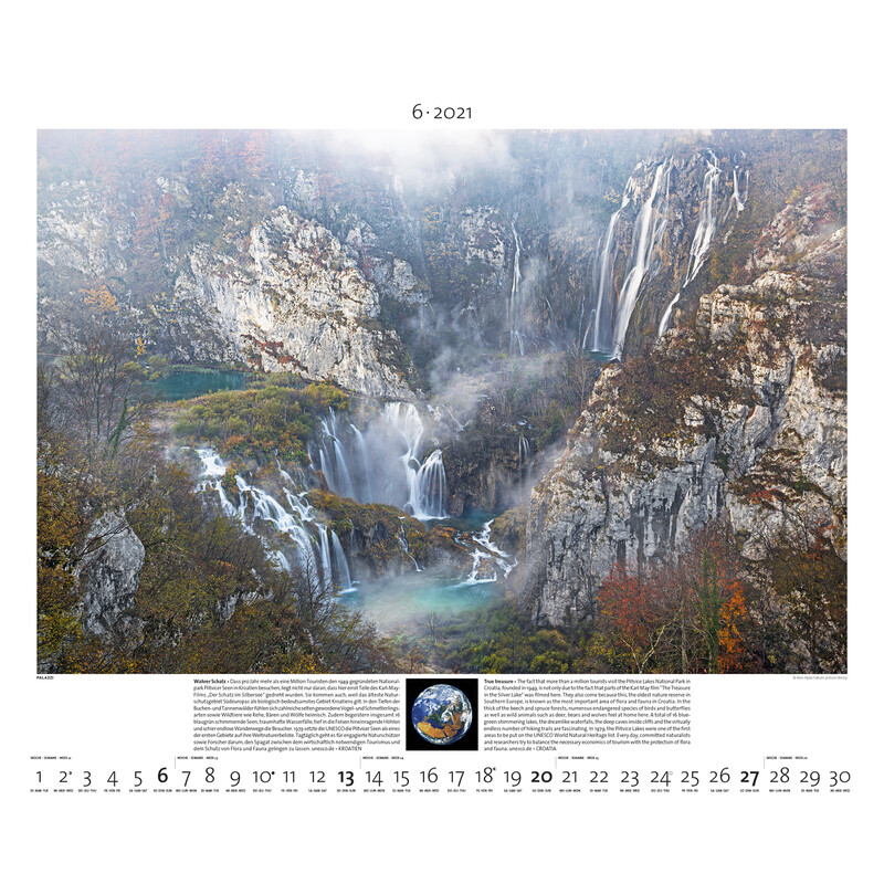 Palazzi Verlag Calendário Planet Erde 2021