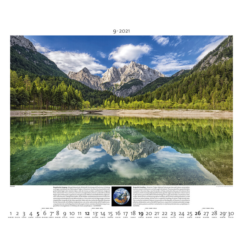 Palazzi Verlag Calendário Planet Erde 2021