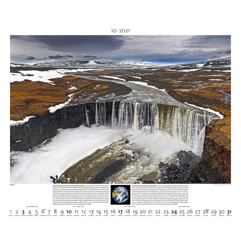Palazzi Verlag Calendário Planet Erde 2021