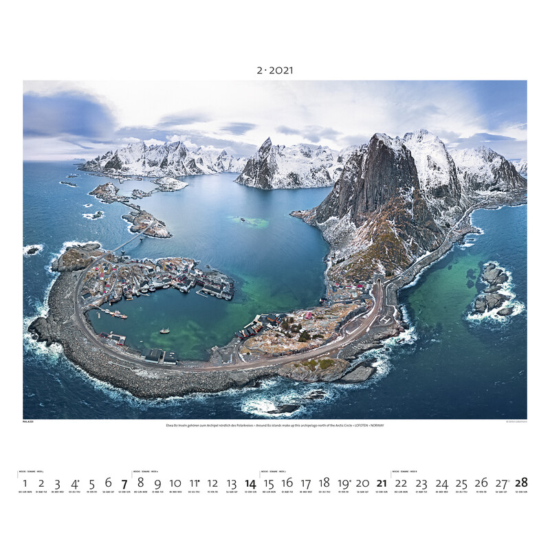 Palazzi Verlag Calendário O mundo visto de cima em 2021