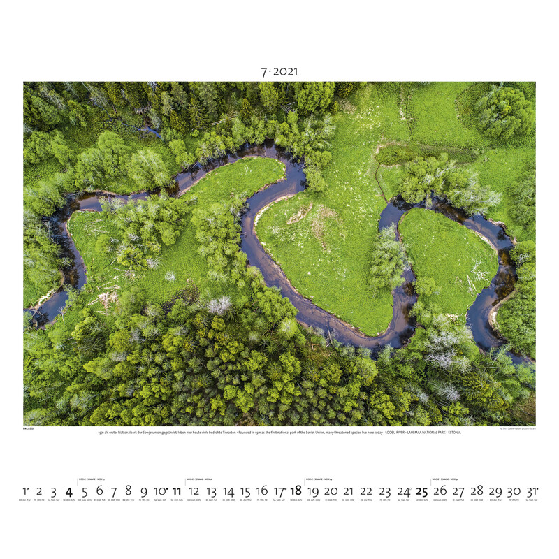 Palazzi Verlag Calendário O mundo visto de cima em 2021