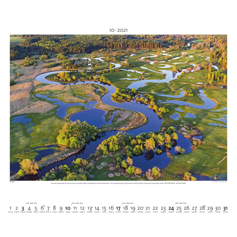Palazzi Verlag Calendário O mundo visto de cima em 2021
