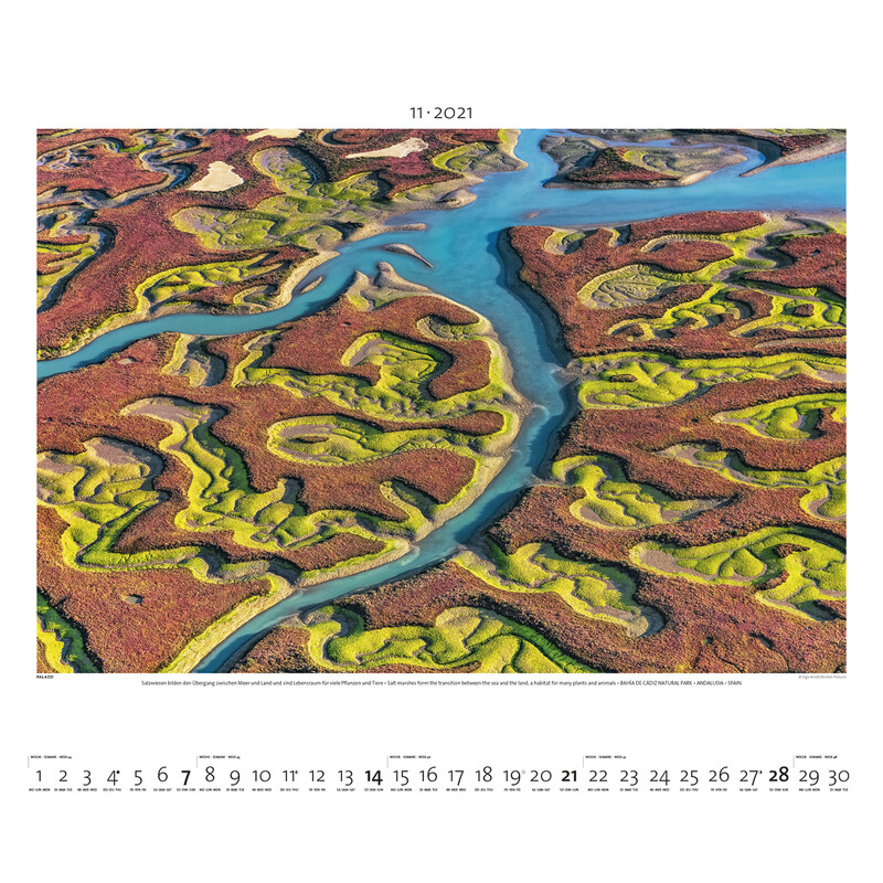Palazzi Verlag Calendário O mundo visto de cima em 2021