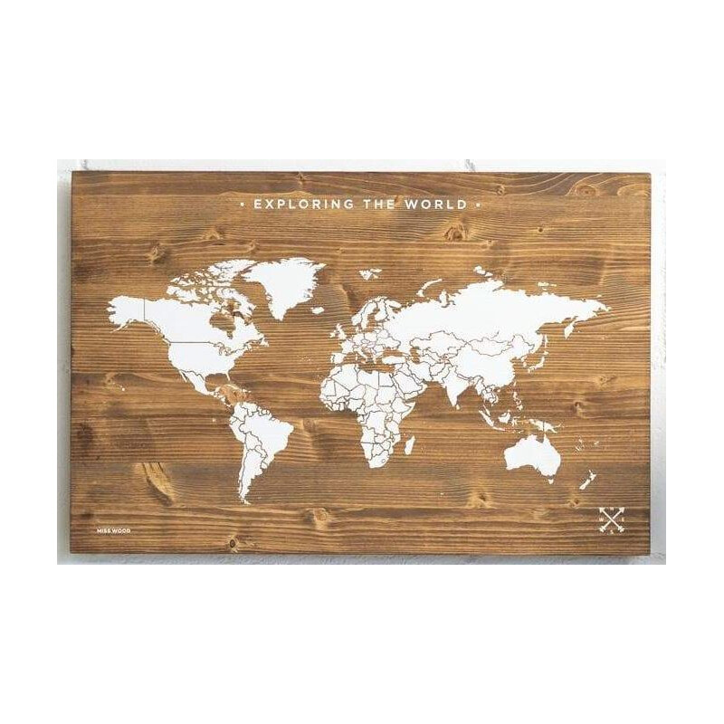 Miss Wood Mapa mundial Woody Map Wooden 60x40