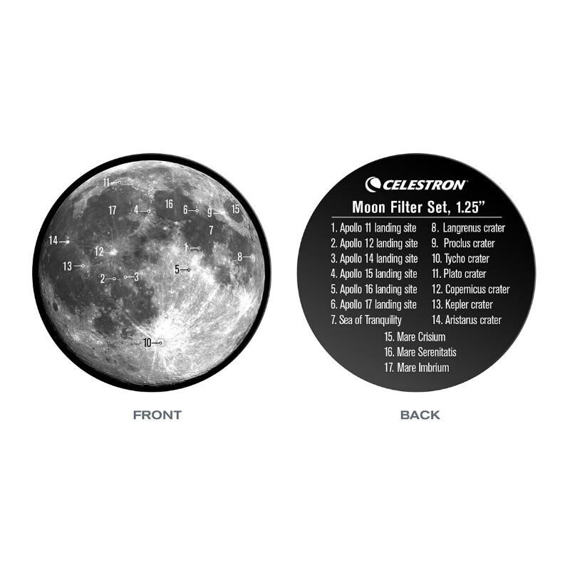 Celestron Conjunto de filtros da Lua de 1,25"