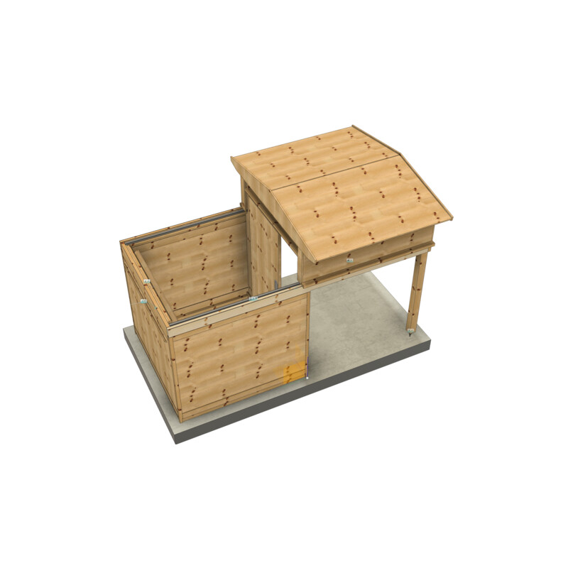 Dome Parts GmbH Rolldach-Sternwarte GreenLine MICRO-MS20 mit Holzschutz