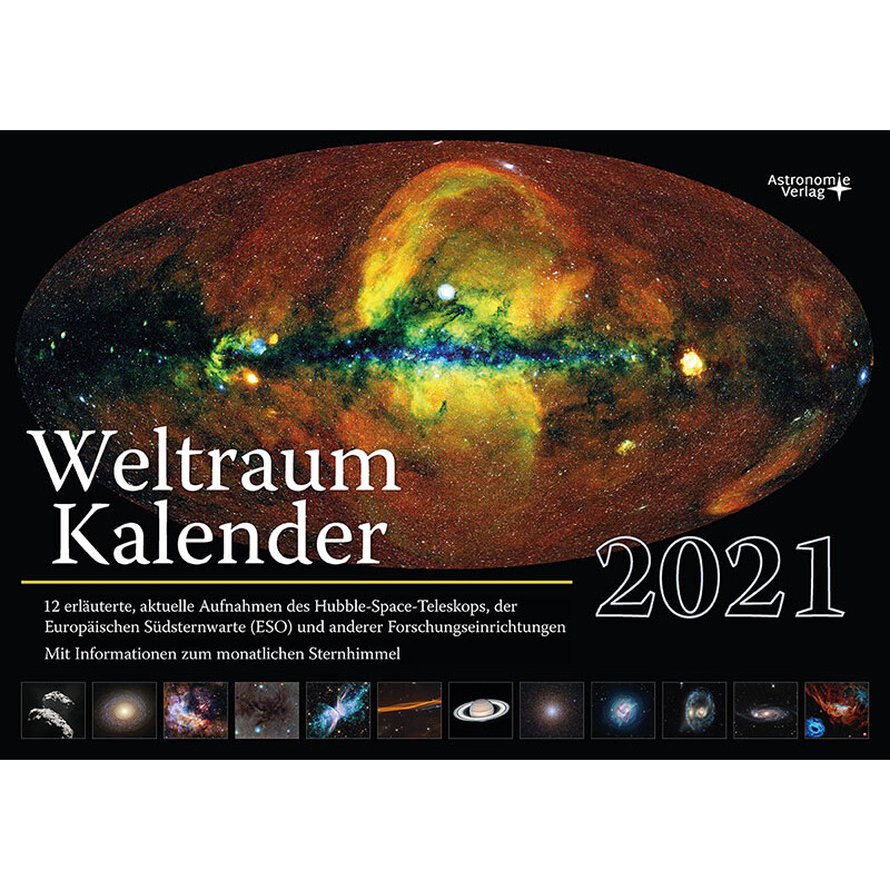 Astronomie-Verlag Calendário Weltraum-Kalender 2021