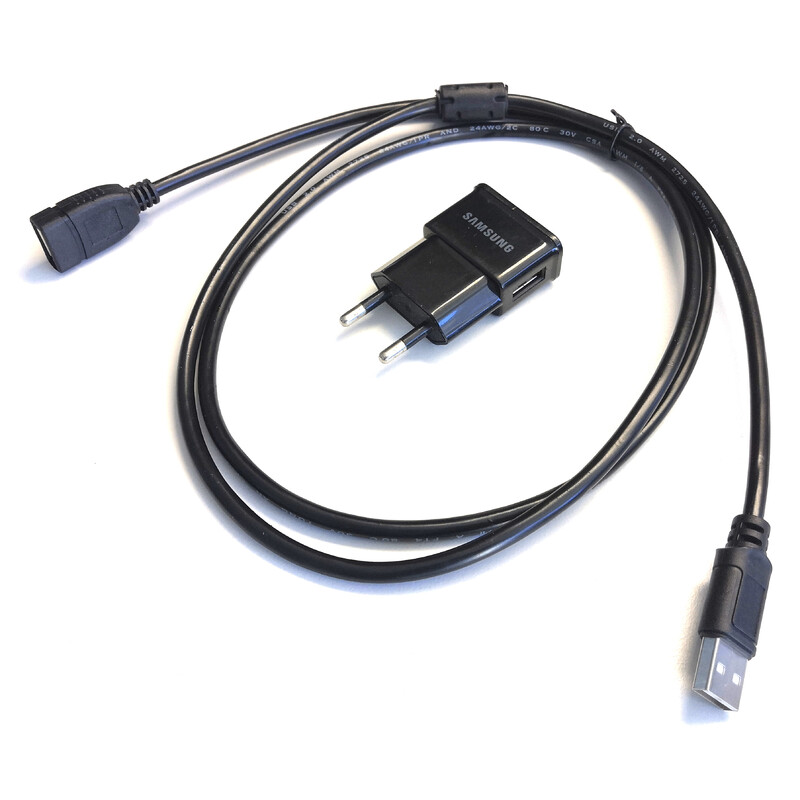 Tomada elétrica USB incl. cabo de extensão USB de 2 m