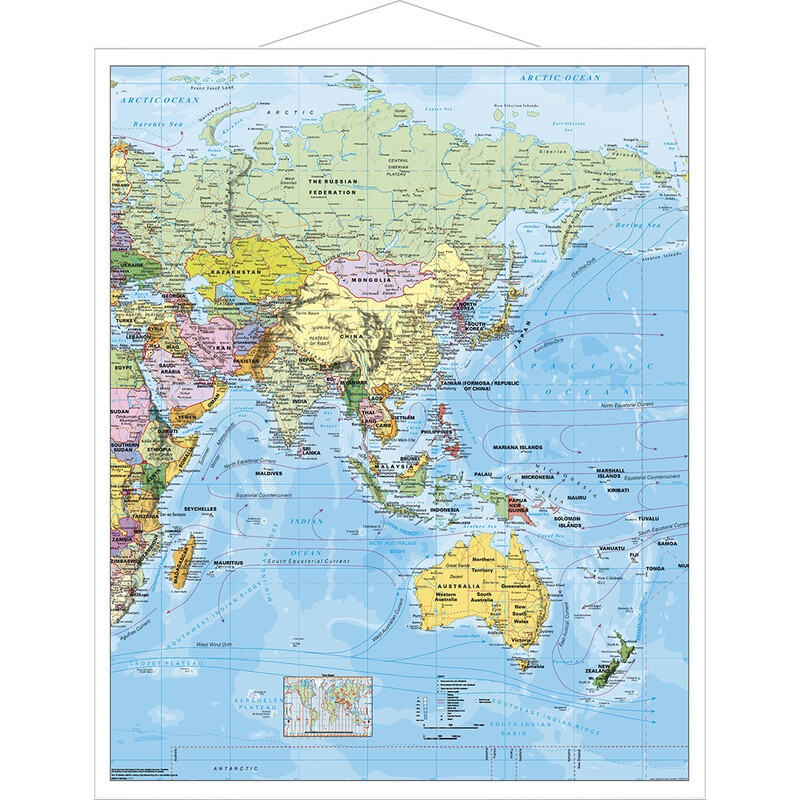 Stiefel National Geographic mapa estilo antigo da Ásia