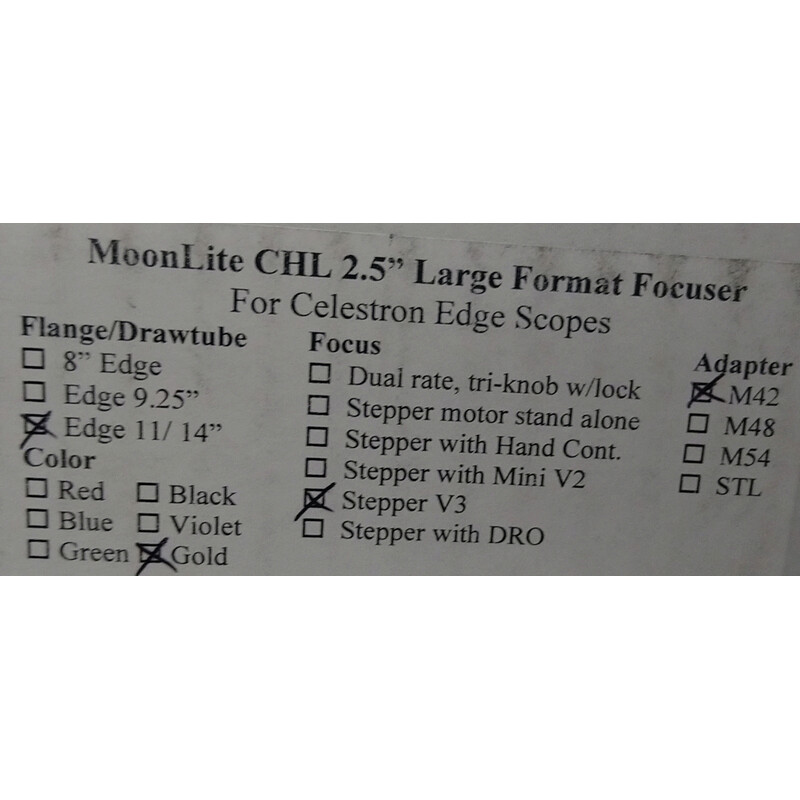 MoonLite Focador Crayford de 2,5" CHL para Edge HD C11/14