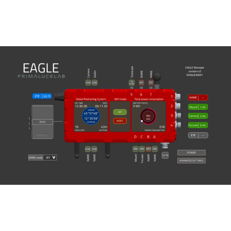 PrimaLuceLab <p>Comando para astrofotografia EAGLE4