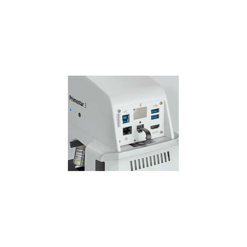 ZEISS Microscópio PrimoStar 3, Fix-K, Bi, Cam, SF20, 4 Pos., ABBE 0.9,40x-400x