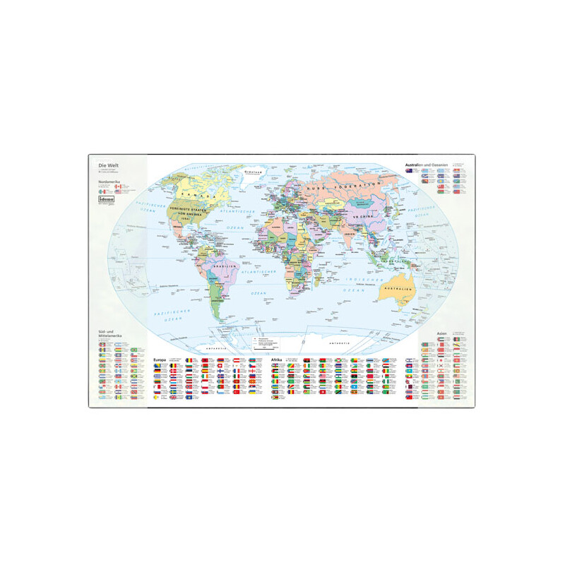 Idena Base de secretária Mapa do Mundo
