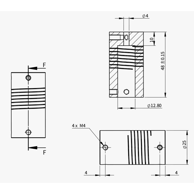 ZWO Adaptador para motor do foco EAF para Celestron C8 & 9.25