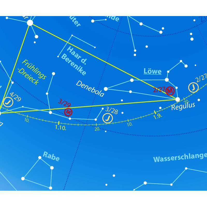 Oculum Verlag Carta de estrelas Drehbare Himmelskarte Sterne und Planeten 30cm