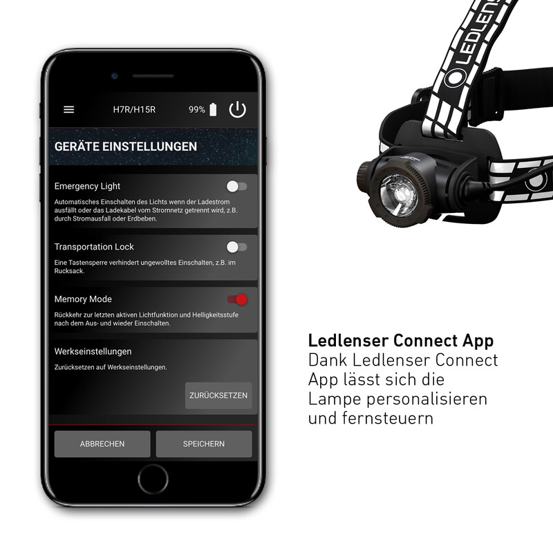 LED LENSER Lanterna para cabeça Assinatura H7R