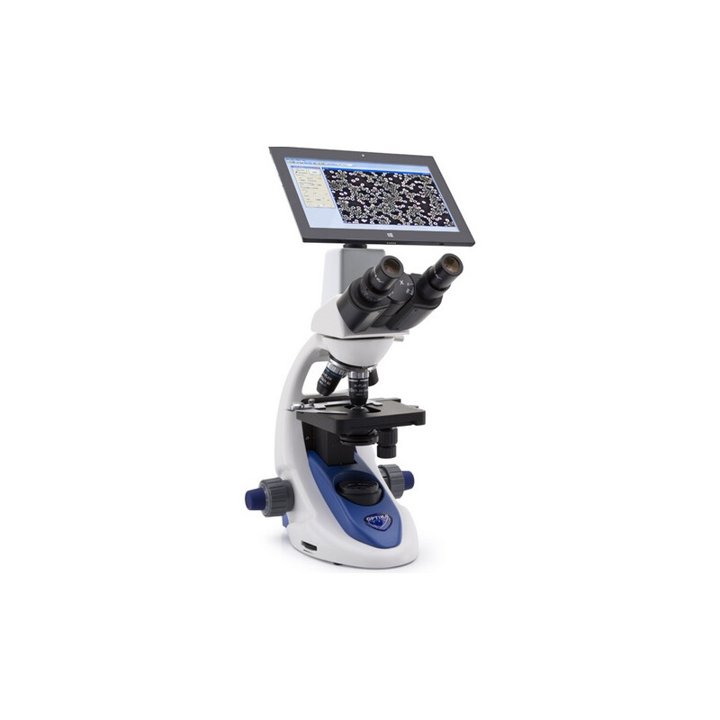 Optika Microscópio B-190TBPL, cam 3.1MP, tablet, 10.1 inch, DIN, N-plan, 40-1000xO/W, X-LED