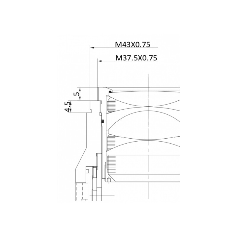 APM Ocular com zoom 7,7-15,4mm 67° 1,25"